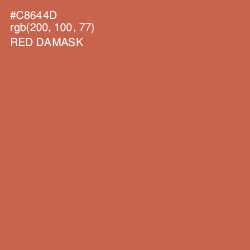 #C8644D - Red Damask Color Image