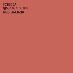 #C8655A - Red Damask Color Image
