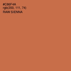 #C86F4A - Raw Sienna Color Image