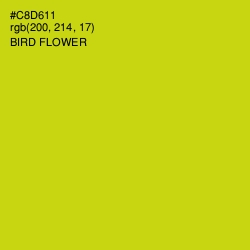 #C8D611 - Bird Flower Color Image