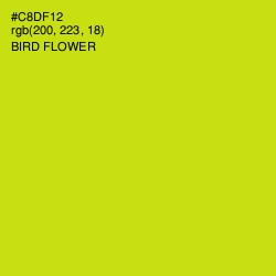 #C8DF12 - Bird Flower Color Image