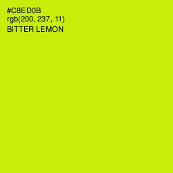 #C8ED0B - Bitter Lemon Color Image