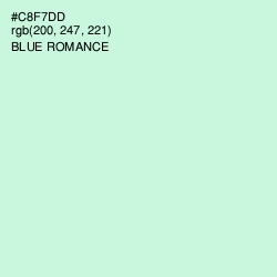 #C8F7DD - Blue Romance Color Image