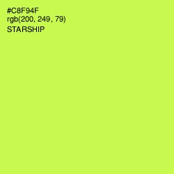 #C8F94F - Starship Color Image