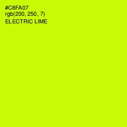 #C8FA07 - Electric Lime Color Image