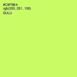#C8FB64 - Sulu Color Image