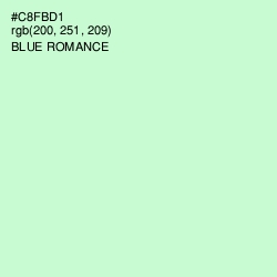 #C8FBD1 - Blue Romance Color Image