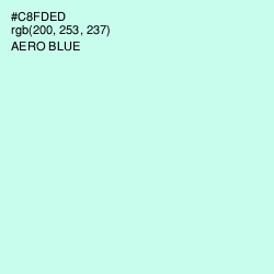 #C8FDED - Aero Blue Color Image