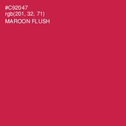 #C92047 - Maroon Flush Color Image
