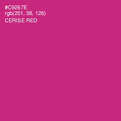#C9267E - Cerise Red Color Image