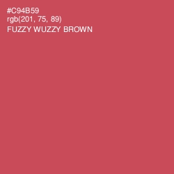 #C94B59 - Fuzzy Wuzzy Brown Color Image