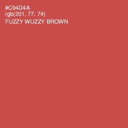 #C94D4A - Fuzzy Wuzzy Brown Color Image