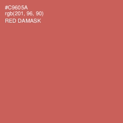 #C9605A - Red Damask Color Image