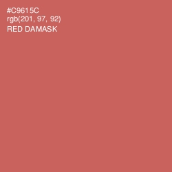 #C9615C - Red Damask Color Image