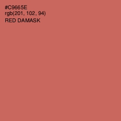 #C9665E - Red Damask Color Image