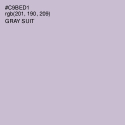 #C9BED1 - Gray Suit Color Image