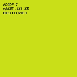 #C9DF17 - Bird Flower Color Image