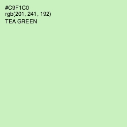 #C9F1C0 - Tea Green Color Image