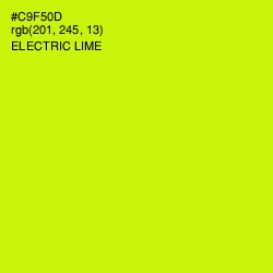 #C9F50D - Electric Lime Color Image