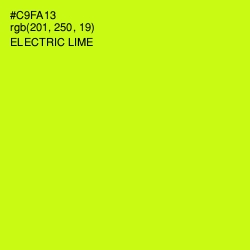 #C9FA13 - Electric Lime Color Image