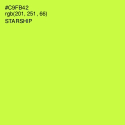 #C9FB42 - Starship Color Image