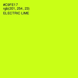 #C9FE17 - Electric Lime Color Image