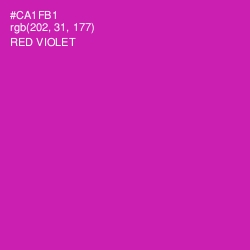 #CA1FB1 - Red Violet Color Image
