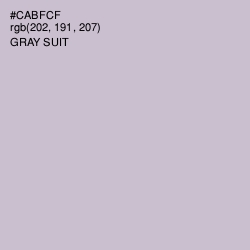 #CABFCF - Gray Suit Color Image