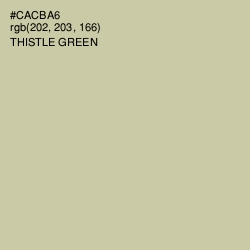 #CACBA6 - Thistle Green Color Image