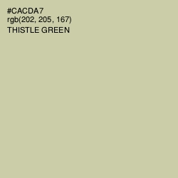 #CACDA7 - Thistle Green Color Image