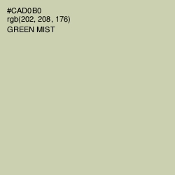 #CAD0B0 - Green Mist Color Image