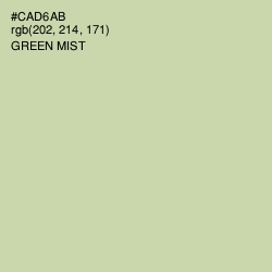 #CAD6AB - Green Mist Color Image