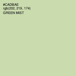 #CADBAE - Green Mist Color Image