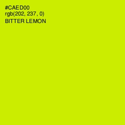 #CAED00 - Bitter Lemon Color Image