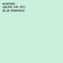 #CAF0DD - Blue Romance Color Image