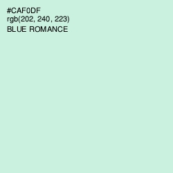 #CAF0DF - Blue Romance Color Image