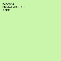 #CAF6AB - Reef Color Image