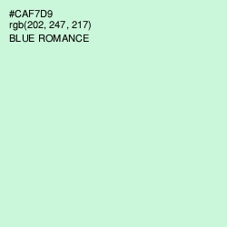 #CAF7D9 - Blue Romance Color Image