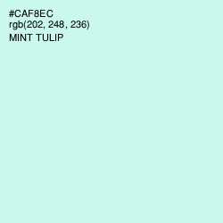 #CAF8EC - Mint Tulip Color Image