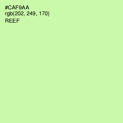#CAF9AA - Reef Color Image