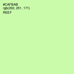 #CAFBAB - Reef Color Image