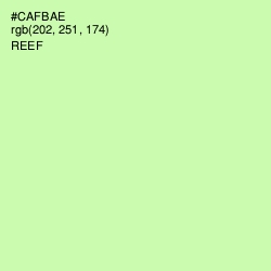 #CAFBAE - Reef Color Image
