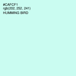 #CAFCF1 - Humming Bird Color Image