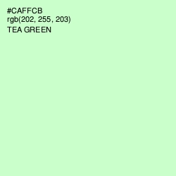 #CAFFCB - Tea Green Color Image