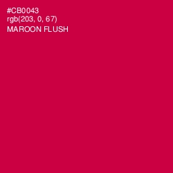 #CB0043 - Maroon Flush Color Image