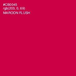 #CB0045 - Maroon Flush Color Image