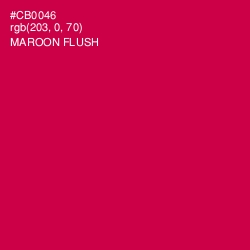 #CB0046 - Maroon Flush Color Image