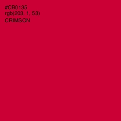 #CB0135 - Crimson Color Image