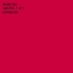 #CB013D - Crimson Color Image