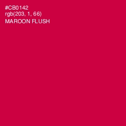 #CB0142 - Maroon Flush Color Image
